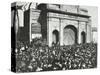 Crowd Outside the Closed East India Dock Gates, Poplar, London, 1897-null-Stretched Canvas