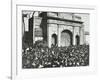 Crowd Outside the Closed East India Dock Gates, Poplar, London, 1897-null-Framed Photographic Print