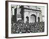 Crowd Outside the Closed East India Dock Gates, Poplar, London, 1897-null-Framed Photographic Print