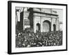 Crowd Outside the Closed East India Dock Gates, Poplar, London, 1897-null-Framed Photographic Print