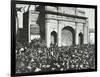 Crowd Outside the Closed East India Dock Gates, Poplar, London, 1897-null-Framed Photographic Print