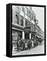 Crowd Outside the Russian Vapour Baths, Brick Lane, Stepney, London, 1904-null-Framed Stretched Canvas