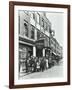 Crowd Outside the Russian Vapour Baths, Brick Lane, Stepney, London, 1904-null-Framed Photographic Print