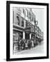 Crowd Outside the Russian Vapour Baths, Brick Lane, Stepney, London, 1904-null-Framed Photographic Print