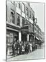 Crowd Outside the Russian Vapour Baths, Brick Lane, Stepney, London, 1904-null-Mounted Photographic Print