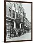 Crowd Outside the Russian Vapour Baths, Brick Lane, Stepney, London, 1904-null-Framed Photographic Print