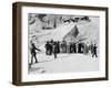 Crowd outside Tutankhamun's tomb, Valley of the Kings, Egypt, 1922-Harry Burton-Framed Photographic Print