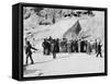 Crowd outside Tutankhamun's tomb, Valley of the Kings, Egypt, 1922-Harry Burton-Framed Stretched Canvas