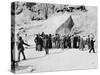 Crowd outside Tutankhamun's tomb, Valley of the Kings, Egypt, 1922-Harry Burton-Stretched Canvas