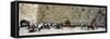 Crowd Praying in Front of a Stone Wall, Wailing Wall, Jerusalem, Israel-null-Framed Stretched Canvas
