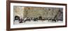 Crowd Praying in Front of a Stone Wall, Wailing Wall, Jerusalem, Israel-null-Framed Photographic Print