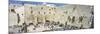 Crowd Praying in Front of a Stone Wall, Wailing Wall, Jerusalem, Israel-null-Mounted Photographic Print