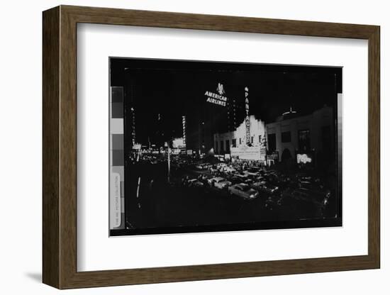 Crowd Ready to Greet Celebrities Arriving for the 30th Annual Academy Awards, RKO Pantages Theater-Ralph Crane-Framed Photographic Print