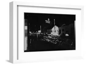 Crowd Ready to Greet Celebrities Arriving for the 30th Annual Academy Awards, RKO Pantages Theater-Ralph Crane-Framed Photographic Print