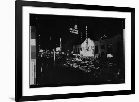 Crowd Ready to Greet Celebrities Arriving for the 30th Annual Academy Awards, RKO Pantages Theater-Ralph Crane-Framed Photographic Print
