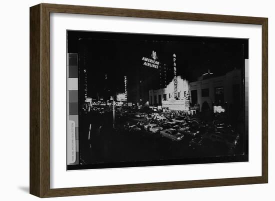 Crowd Ready to Greet Celebrities Arriving for the 30th Annual Academy Awards, RKO Pantages Theater-Ralph Crane-Framed Photographic Print