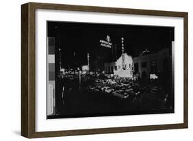 Crowd Ready to Greet Celebrities Arriving for the 30th Annual Academy Awards, RKO Pantages Theater-Ralph Crane-Framed Photographic Print