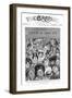 Crowd Scanning Bulletin About King Edward VII's Health-Paul Renouard-Framed Art Print