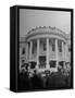 Crowd Standing Outside White House During Inauguration of President Franklin D. Roosevelt-null-Framed Stretched Canvas