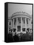 Crowd Standing Outside White House During Inauguration of President Franklin D. Roosevelt-null-Framed Stretched Canvas