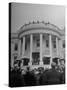 Crowd Standing Outside White House During Inauguration of President Franklin D. Roosevelt-null-Stretched Canvas