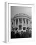 Crowd Standing Outside White House During Inauguration of President Franklin D. Roosevelt-null-Framed Photographic Print