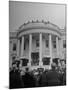 Crowd Standing Outside White House During Inauguration of President Franklin D. Roosevelt-null-Mounted Photographic Print