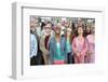 Crowd Standing Wearing Sunglasses Looking Up-Digital Vision-Framed Photographic Print