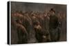 Crowd, Unemployed 1912-John Hassall-Stretched Canvas
