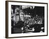 Crowd Watching From Bleacher Seats Set Up on the Right Side of Entrance to the RKO Pantages Theatre-Ed Clark-Framed Photographic Print