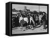 Crowd Watching Girls Performing Traditional Irish Dancing at Killybegs County Donegal Ireland-null-Framed Stretched Canvas