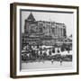 Crowd Watching Hockey Game Outside Palace Hotel-null-Framed Photographic Print