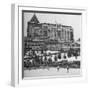 Crowd Watching Hockey Game Outside Palace Hotel-null-Framed Photographic Print