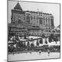 Crowd Watching Hockey Game Outside Palace Hotel-null-Mounted Photographic Print