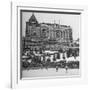 Crowd Watching Hockey Game Outside Palace Hotel-null-Framed Photographic Print