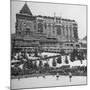 Crowd Watching Hockey Game Outside Palace Hotel-null-Mounted Photographic Print