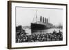 Crowd Watching the Lusitania Photograph - New York, NY-Lantern Press-Framed Art Print