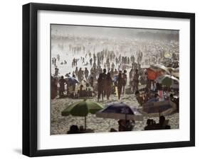 Crowded Beach Scene, Copacabana, Rio De Janeiro, Brazil, South America-Purcell-Holmes-Framed Photographic Print
