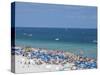 Crowded Beach, South Beach, Miami Beach, Florida, United States of America, North America-Angelo Cavalli-Stretched Canvas