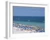 Crowded Beach, South Beach, Miami Beach, Florida, United States of America, North America-Angelo Cavalli-Framed Photographic Print