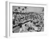 Crowded Beach-null-Framed Photographic Print