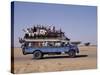 Crowded Bedford Bus Travels Along Main Road from Khartoum to Shendi, Old Market Town on Nile River-Nigel Pavitt-Stretched Canvas