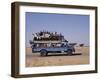 Crowded Bedford Bus Travels Along Main Road from Khartoum to Shendi, Old Market Town on Nile River-Nigel Pavitt-Framed Photographic Print