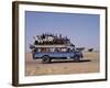 Crowded Bedford Bus Travels Along Main Road from Khartoum to Shendi, Old Market Town on Nile River-Nigel Pavitt-Framed Photographic Print