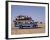 Crowded Bedford Bus Travels Along Main Road from Khartoum to Shendi, Old Market Town on Nile River-Nigel Pavitt-Framed Photographic Print