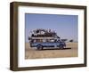 Crowded Bedford Bus Travels Along Main Road from Khartoum to Shendi, Old Market Town on Nile River-Nigel Pavitt-Framed Photographic Print
