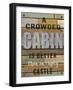 Crowded Cabin Wood Sign-Jean Plout-Framed Giclee Print