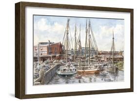 Crowded Dock-Stanton Manolakas-Framed Giclee Print