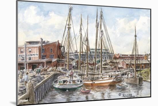 Crowded Dock-Stanton Manolakas-Mounted Giclee Print