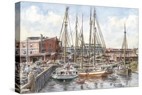 Crowded Dock-Stanton Manolakas-Stretched Canvas